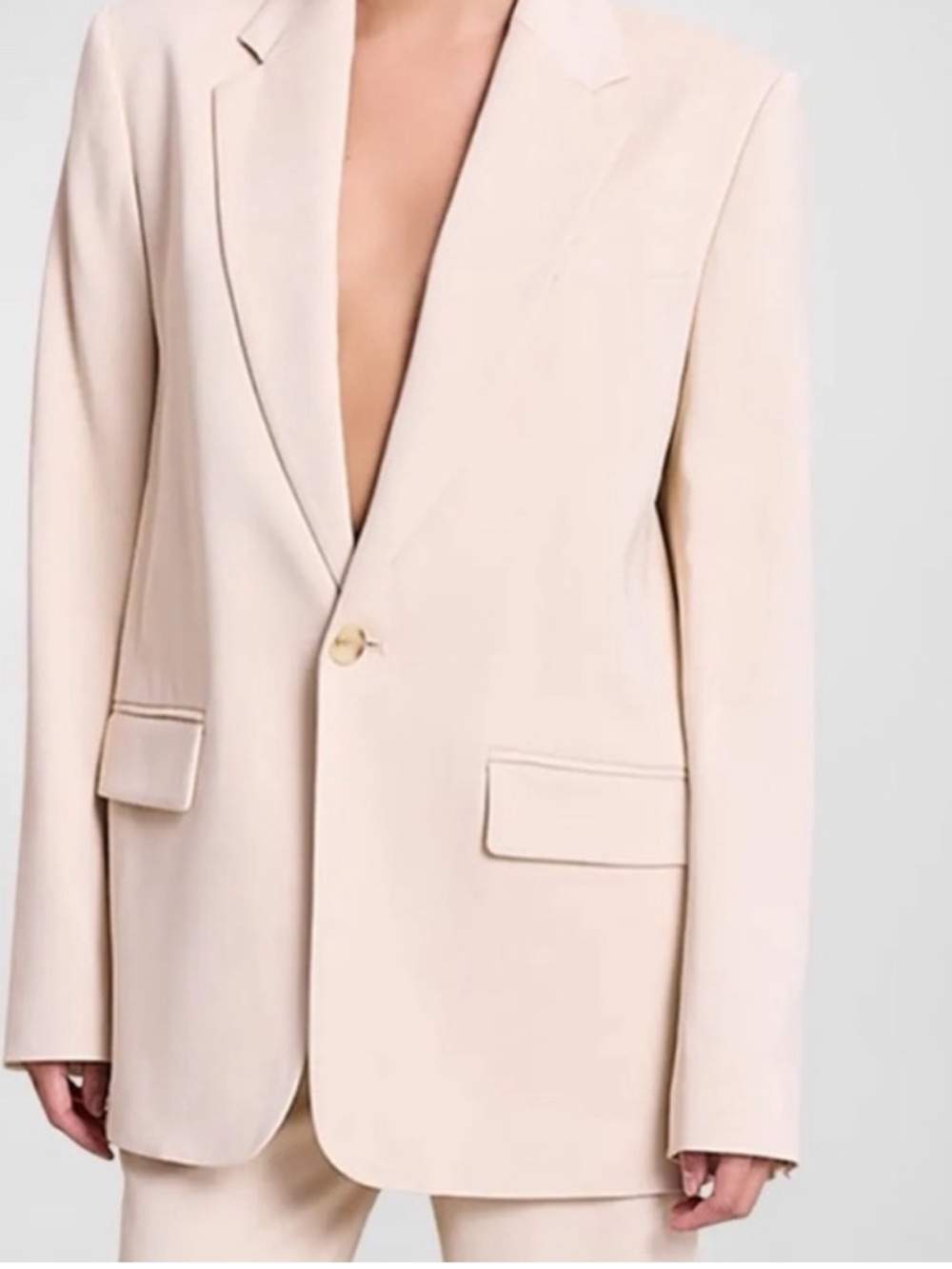 A.L.C. Dakota One-Button Jacket Sheer Bliss Ivory